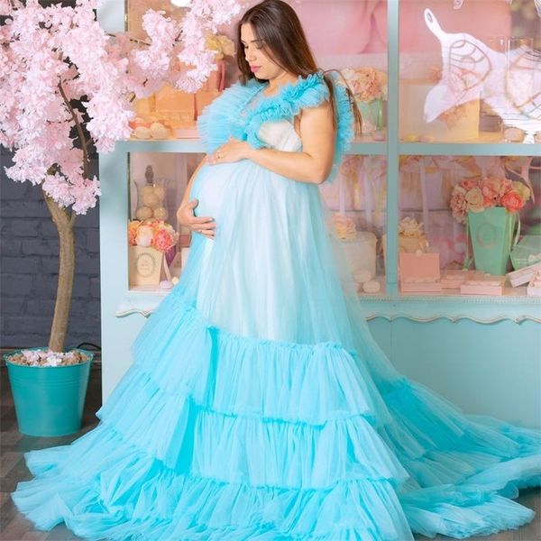 v neck tulle prom dresses maternity robes for p shoot ruffles train bridal pregnancy dress gowns, Black
v neck tulle prom dresses maternity robes for p shoot ruffles train bridal pregnancy dress gowns, Black