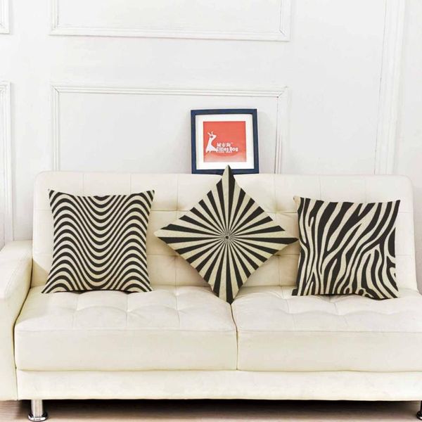 geometric style cushion black white zebra wave pattern cotton linen throw pillows 18 inches home decor office sofa cojines cushion/decorativ
geometric style cushion black white zebra wave pattern cotton linen throw pillows 18 inches home decor office sofa cojines cushion/decorativ