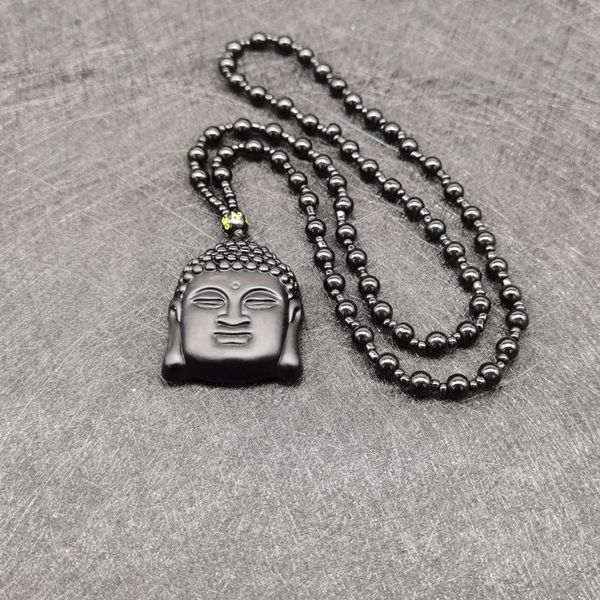 pendant necklaces natural classic black obsidian buddha necklace buddhist jewelry fengshui, Silver
pendant necklaces natural classic black obsidian buddha necklace buddhist jewelry fengshui, Silver