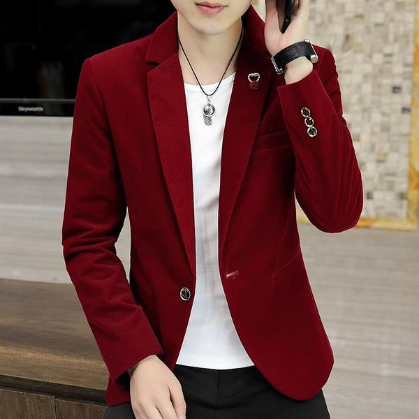 men's suits & blazers small suit self-cultivation korean style trendy jacket brand casual one-piece gold velvet clothes handsome, White;black
men's suits & blazers small suit self-cultivation korean style trendy jacket brand casual one-piece gold velvet clothes handsome, White;black