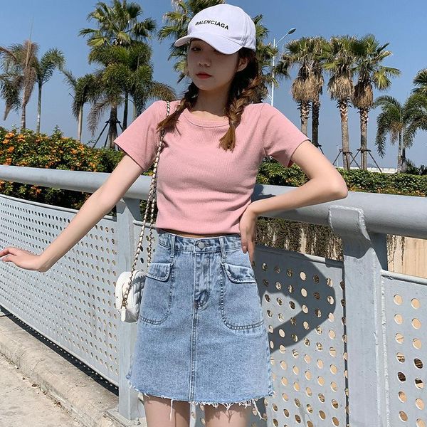 skirts denim mini 2021 summer high waist a-line all-match thin bag hip fashion solid color casual streetwear, Black
skirts denim mini 2021 summer high waist a-line all-match thin bag hip fashion solid color casual streetwear, Black