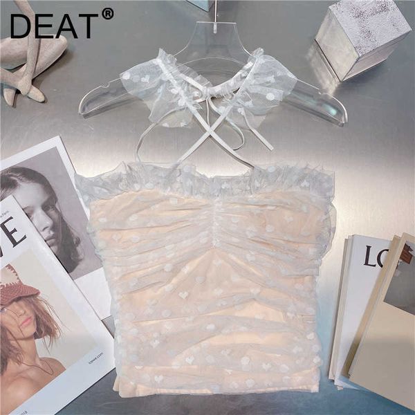 deat women halter neck ruffles mesh vest arrivals solid color temperament fashion spring summer 11d1430 210709, White
deat women halter neck ruffles mesh vest arrivals solid color temperament fashion spring summer 11d1430 210709, White