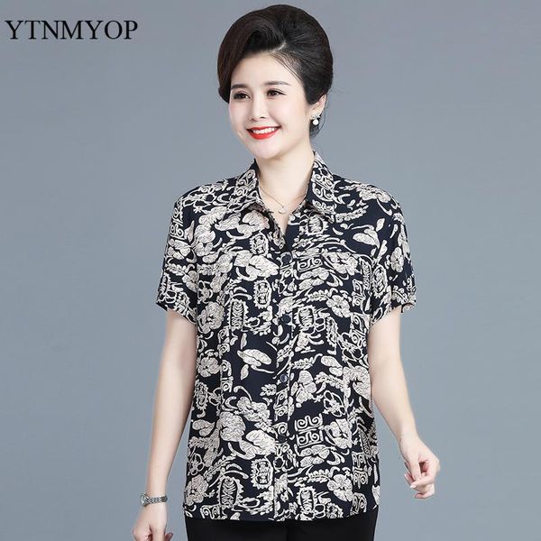 women's blouses & shirts summer blouse women print silk imitation fashion cool loose lady 35-65 years old outerwear ytnmyop, White
women's blouses & shirts summer blouse women print silk imitation fashion cool loose lady 35-65 years old outerwear ytnmyop, White