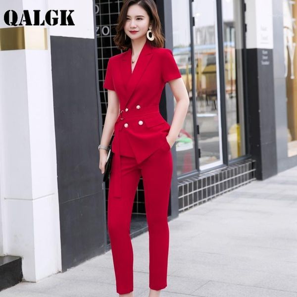 women's suits & blazers professionele pak vrouwen korte mouwen rode + negen broek set zomer nieuwe ol business interview overalls, White;black
women's suits & blazers professionele pak vrouwen korte mouwen rode + negen broek set zomer nieuwe ol business interview overalls, White;black