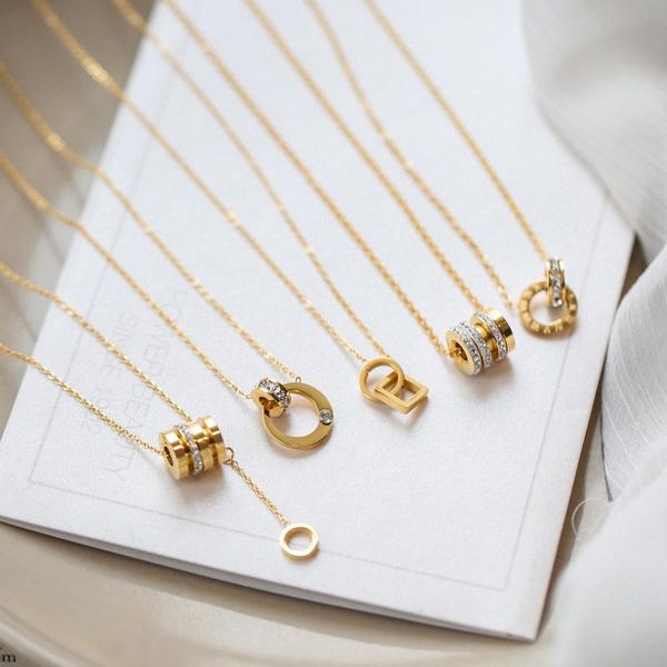 pendant necklaces stainless steel roman number crystal gold necklace women fashion jewelry simple choker collares temperament pendants, Silver
pendant necklaces stainless steel roman number crystal gold necklace women fashion jewelry simple choker collares temperament pendants, Silver