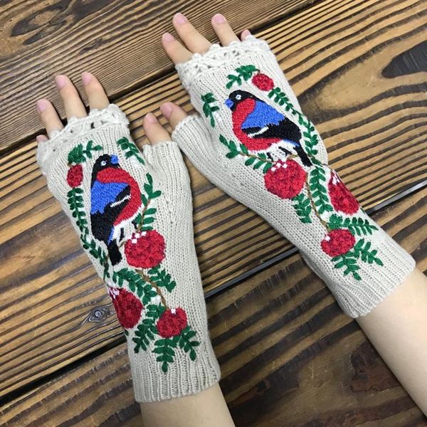 five fingers gloves 1pair women half finger plush warm woolen soft hand hook small flower handmade thick knitted mittens, Blue;gray
five fingers gloves 1pair women half finger plush warm woolen soft hand hook small flower handmade thick knitted mittens, Blue;gray
