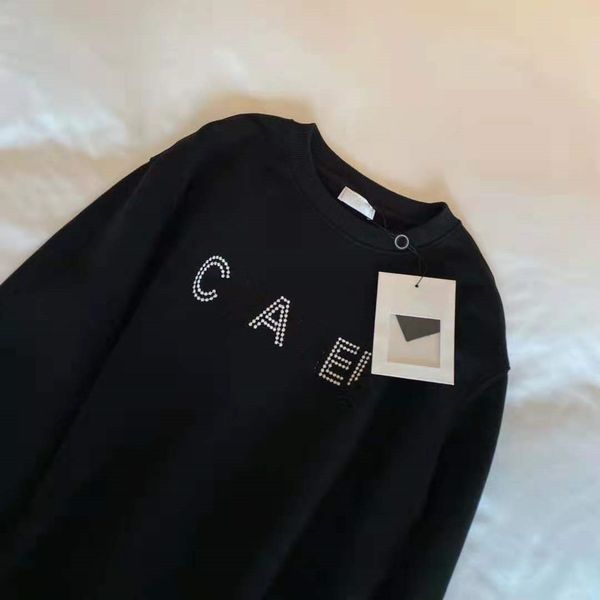 brand hoodie 2021 autumn new fashion br small fragrance letter diamond studded round neck casual loose thin men's women's same swe, Black
brand hoodie 2021 autumn new fashion br small fragrance letter diamond studded round neck casual loose thin men's women's same swe, Black