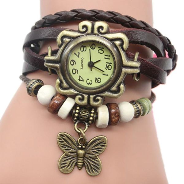 wristwatches luxury watch women dress bracelet fashion retro weave wrap lady bead butterfly dangle bangle quartz wrist, Slivery;brown
wristwatches luxury watch women dress bracelet fashion retro weave wrap lady bead butterfly dangle bangle quartz wrist, Slivery;brown