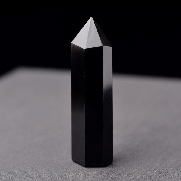 decorative objects & figurines natural obsidian black obelisk tower quartz stone point hexagonal wand iq6
decorative objects & figurines natural obsidian black obelisk tower quartz stone point hexagonal wand iq6