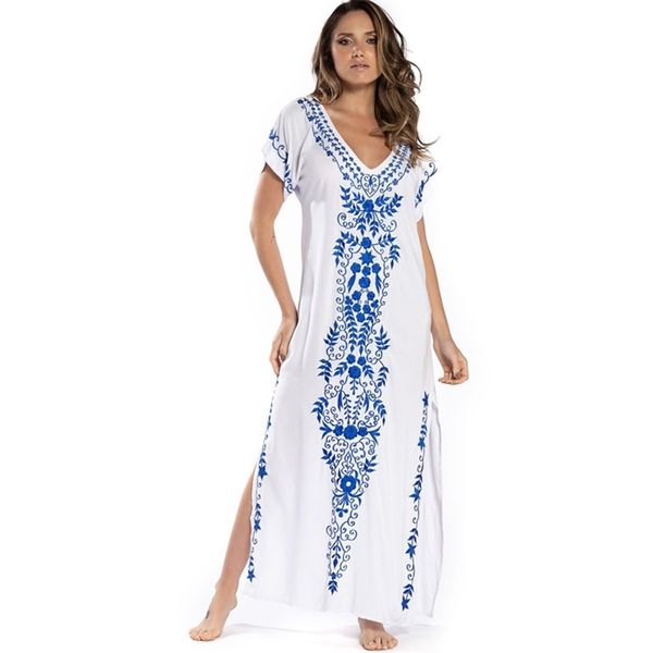 embroidery beach cover up saida de praia swimsuit women bikini cover tunics for pareo sarong wear #q790 210722, White;black
embroidery beach cover up saida de praia swimsuit women bikini cover tunics for pareo sarong wear #q790 210722, White;black