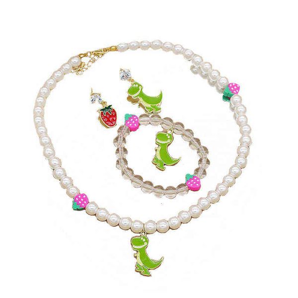 south korea dongdamen with a elegant necklace bracelet earrings lovely dinosaur transparent peas strawberry clavicle chain, Silver
south korea dongdamen with a elegant necklace bracelet earrings lovely dinosaur transparent peas strawberry clavicle chain, Silver