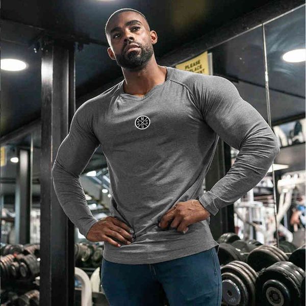 brand clothing sports long sleeve cotton t-shirt men gym fitness workout slim t shirt male solid tee autumn running shirt 210421, White;black
brand clothing sports long sleeve cotton t-shirt men gym fitness workout slim t shirt male solid tee autumn running shirt 210421, White;black