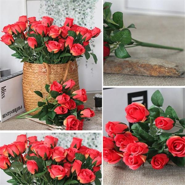 fake rose (12 heads/bunch) 15.75" length simulation spring rosebud for wedding home decorative artificial flowers & wreaths
fake rose (12 heads/bunch) 15.75" length simulation spring rosebud for wedding home decorative artificial flowers & wreaths