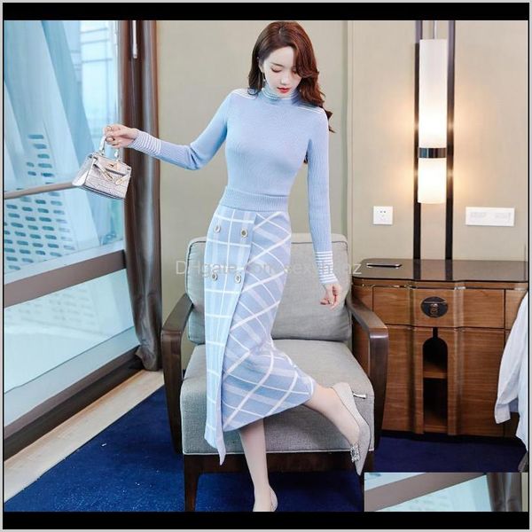 sets womens clothing apparel drop delivery 2021 slim sweater two piece dress set women autumn winter turtleneck knitted + plaid skirt sui, White
sets womens clothing apparel drop delivery 2021 slim sweater two piece dress set women autumn winter turtleneck knitted + plaid skirt sui, White