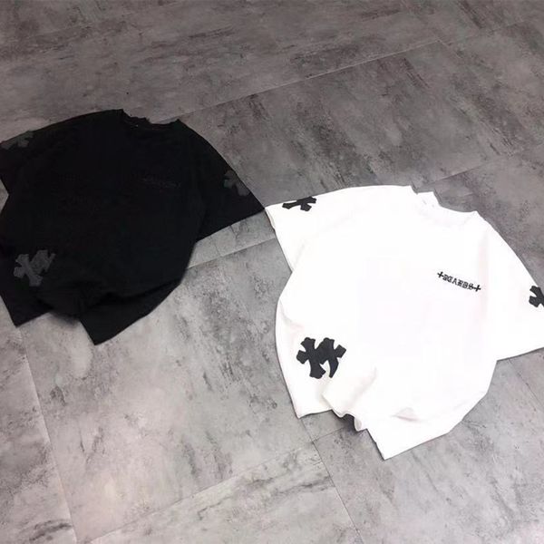 crosin 21s summer new ch horseshoe model cross printed cotton short sleeve t-shirt for lovers, White
crosin 21s summer new ch horseshoe model cross printed cotton short sleeve t-shirt for lovers, White