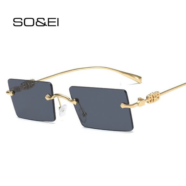 designer sunglasses so&ei fashion rimless women vintage rectangle clear ocean lens eyewear retro brand sun glasses men uv400, White;black 
designer sunglasses so&ei fashion rimless women vintage rectangle clear ocean lens eyewear retro brand sun glasses men uv400, White;black