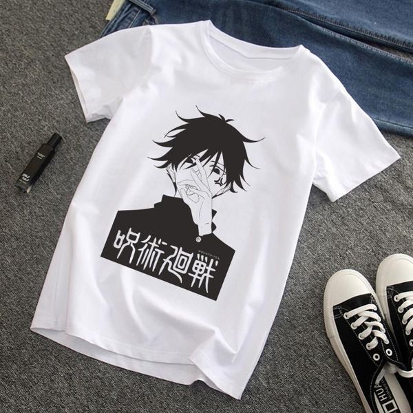 men's t-shirts 2021 jujutsu kaisen clothes fushiguro megumi print hand painted white short sleeve cartoons casual anime male t-sh, White;black
men's t-shirts 2021 jujutsu kaisen clothes fushiguro megumi print hand painted white short sleeve cartoons casual anime male t-sh, White;black