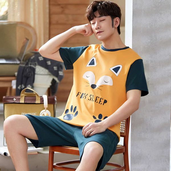 version of losse korean big mate color matching short mouths summer personality small vos nice casual soft men nightwear, Black;brown
version of losse korean big mate color matching short mouths summer personality small vos nice casual soft men nightwear, Black;brown