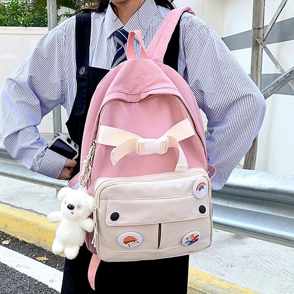 school bags fashion cute pink backpack for girls feminina waterproof schoolbag large capacity shoulder women
school bags fashion cute pink backpack for girls feminina waterproof schoolbag large capacity shoulder women