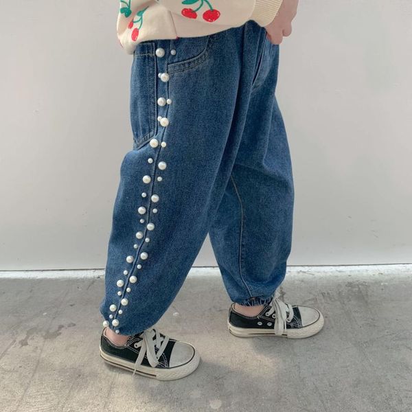 jeans pants long for kids girl toddler outerwear pearl trousers children clothing fashion 12m-6years drop, Blue
jeans pants long for kids girl toddler outerwear pearl trousers children clothing fashion 12m-6years drop, Blue