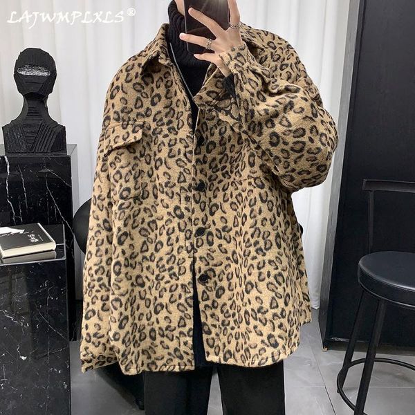 men's casual shirts leopard print shirt jacket men autumn winter thick warm long sleeve fashion coat loose and blouses male, White;black
men's casual shirts leopard print shirt jacket men autumn winter thick warm long sleeve fashion coat loose and blouses male, White;black