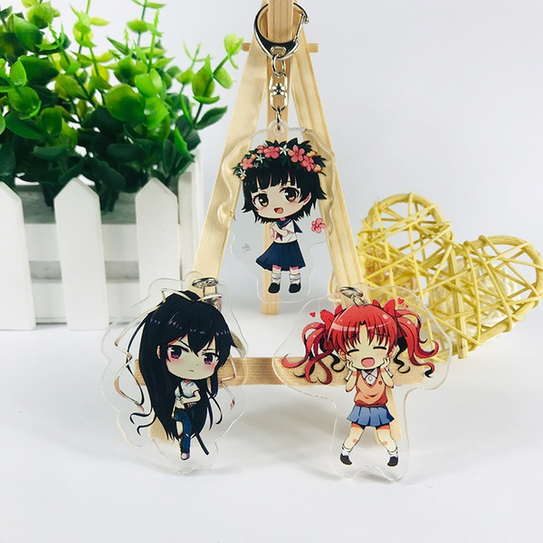 Acrylic Anime Keychain Women Cartoon Figure Key Ring Shirai Kuroko Saten Ruiko Key Chain Double Side Kids Girl Key Chains Brelok
Acrylic Anime Keychain Women Cartoon Figure Key Ring Shirai Kuroko Saten Ruiko Key Chain Double Side Kids Girl Key Chains Brelok
