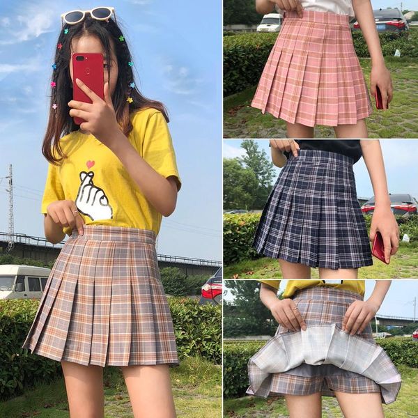 plaid skirt summer women high waist stitching student pleated skirts cute sweet girls dance mini, Black
plaid skirt summer women high waist stitching student pleated skirts cute sweet girls dance mini, Black