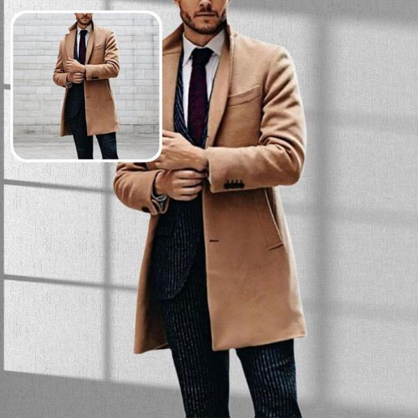 men's jackets good workmanship formal men long sleeve trench coat winter single-breasted for work, Black;brown
men's jackets good workmanship formal men long sleeve trench coat winter single-breasted for work, Black;brown