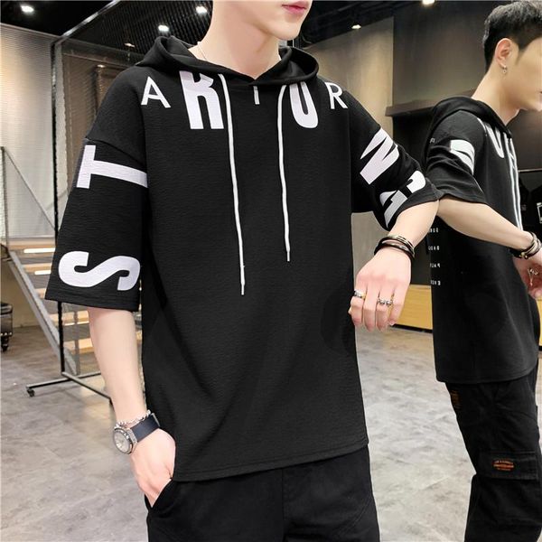 men's t-shirts breathable short sleeve loose round neck hong kong style t-shirt, White;black
men's t-shirts breathable short sleeve loose round neck hong kong style t-shirt, White;black