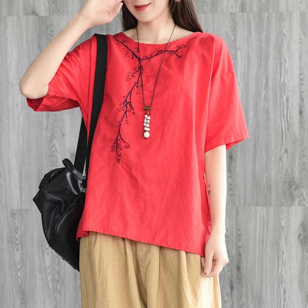 women's blouses & shirts plus size women 100% cotton blouse summer ladies casual embroidery short sleeve solid color red 4xl z30g, White
women's blouses & shirts plus size women 100% cotton blouse summer ladies casual embroidery short sleeve solid color red 4xl z30g, White