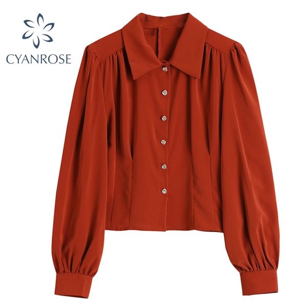 vintage red blouse women autumn loose long sleeve turn down collar casual fashion korean elegant ladies office shirt 210430, White
vintage red blouse women autumn loose long sleeve turn down collar casual fashion korean elegant ladies office shirt 210430, White