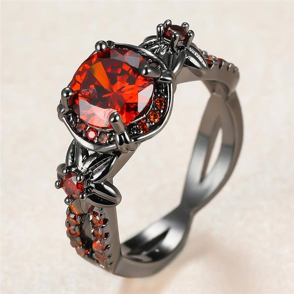 wedding rings luxury female red crystal stone ring charm black gold flower for women promise small round zircon engagement, Slivery;golden
wedding rings luxury female red crystal stone ring charm black gold flower for women promise small round zircon engagement, Slivery;golden
