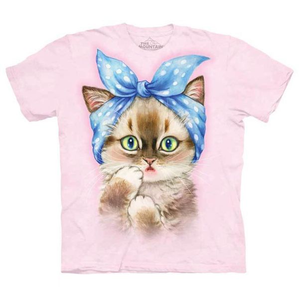 short sve men's t-shirt casual 3d digital printing animal cat collarls couple clothing m621, White;black
short sve men's t-shirt casual 3d digital printing animal cat collarls couple clothing m621, White;black