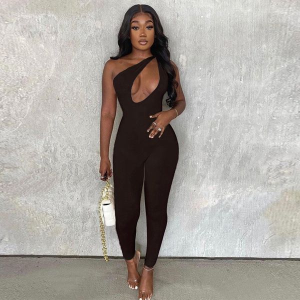 one shoulder cut out rompers womens jumpsuit streetwear solid backless active wear skinny slim jumpsuits summer(the logistics price pls cont, White
one shoulder cut out rompers womens jumpsuit streetwear solid backless active wear skinny slim jumpsuits summer(the logistics price pls cont, White