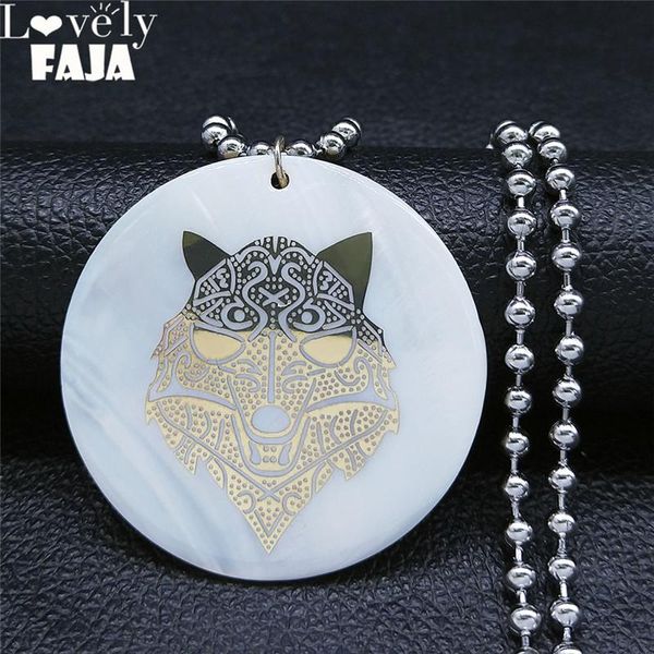 viking wolf charm necklace shell stainless steel bead big chain necklaces gold color jewelry collana conchiglie nxs03 pendant, Silver
viking wolf charm necklace shell stainless steel bead big chain necklaces gold color jewelry collana conchiglie nxs03 pendant, Silver