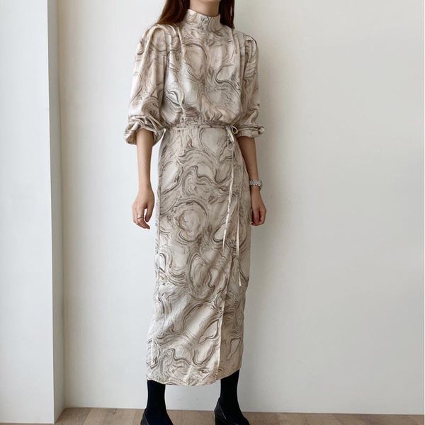 one-piece korean 2021 dress spring autumn women dresses fashion long sleeves turtleneck vintage printed loose casual, Black;gray
one-piece korean 2021 dress spring autumn women dresses fashion long sleeves turtleneck vintage printed loose casual, Black;gray