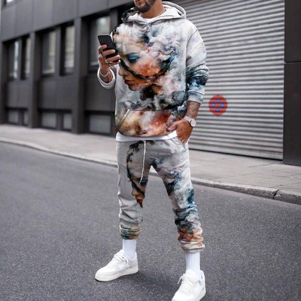jogging clothing 2021 fashion 3d printed hoodies suits men's street style patterned serise set casual clothes pant, Black;red 
jogging clothing 2021 fashion 3d printed hoodies suits men's street style patterned serise set casual clothes pant, Black;red
