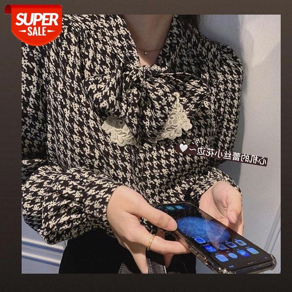 21/-spring dairy is just right retro houndstooth bandage chiffon shirt drop shipping #mh7s, White
21/-spring dairy is just right retro houndstooth bandage chiffon shirt drop shipping #mh7s, White