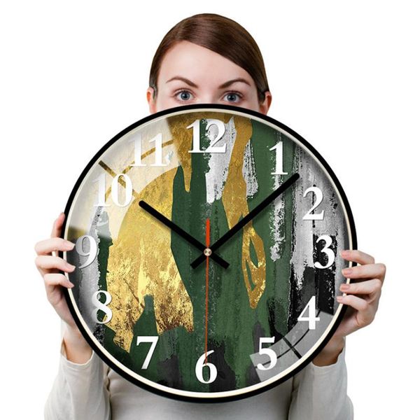 wall clocks oil painting decorative metal silent quartz circular hanging clock modern design home decor
wall clocks oil painting decorative metal silent quartz circular hanging clock modern design home decor