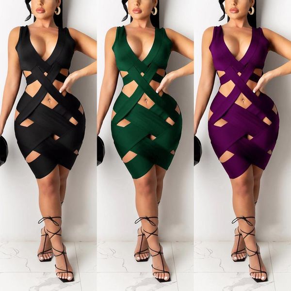 casual dresses women's summer v-neck solid color sleeveless hollow out strappy dress vestido elegant slim hip mini for party night, Black;gray
casual dresses women's summer v-neck solid color sleeveless hollow out strappy dress vestido elegant slim hip mini for party night, Black;gray