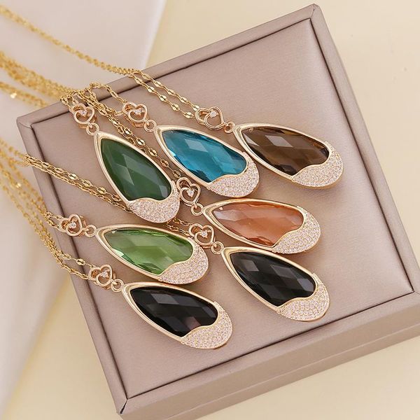 chains water drop pendants necklaces for women girls modern stylish crystal necklace wedding jewelry birthday christams gift ea, Silver
chains water drop pendants necklaces for women girls modern stylish crystal necklace wedding jewelry birthday christams gift ea, Silver