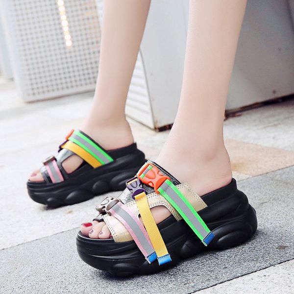 outdoor summer 9cm/3.5 inch height fashion slides womens shoes thick bottom slippers cute woman casual, Black
outdoor summer 9cm/3.5 inch height fashion slides womens shoes thick bottom slippers cute woman casual, Black