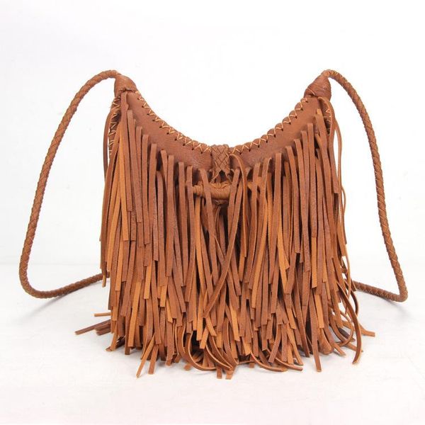 beach bohemian tassel women's crossbody bags vintage manual weave handbag bolsa franja quality pu leather messenger waist
beach bohemian tassel women's crossbody bags vintage manual weave handbag bolsa franja quality pu leather messenger waist