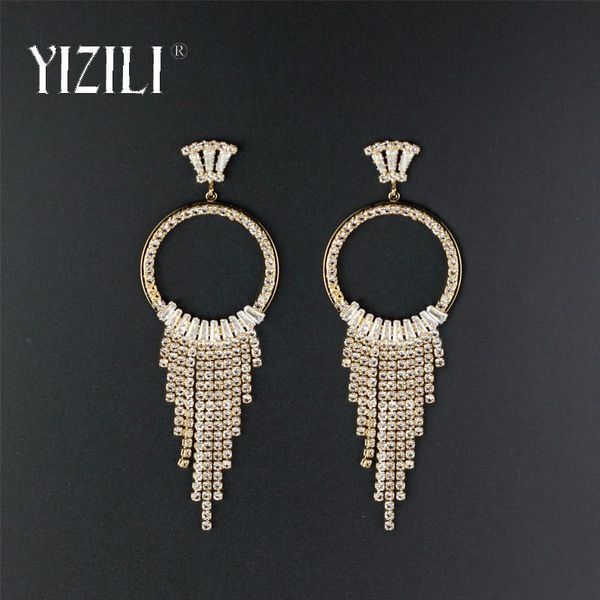 dangle & chandelier yizili crystal long tassel drop earrings circle cubic zirconia silver for women wedding e073
dangle & chandelier yizili crystal long tassel drop earrings circle cubic zirconia silver for women wedding e073