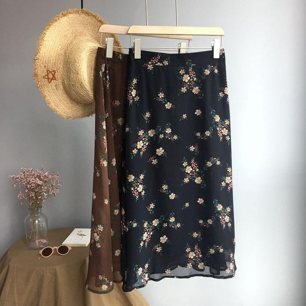 skirts 2021 spring korean chiffon floral double skirt long chic casual, Black
skirts 2021 spring korean chiffon floral double skirt long chic casual, Black
