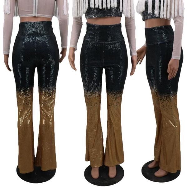 women's pants & capris shiny women high waist bell bottoms flare casual sequins splice long trousers party lady clubwear streetwear fas, Black;white
women's pants & capris shiny women high waist bell bottoms flare casual sequins splice long trousers party lady clubwear streetwear fas, Black;white