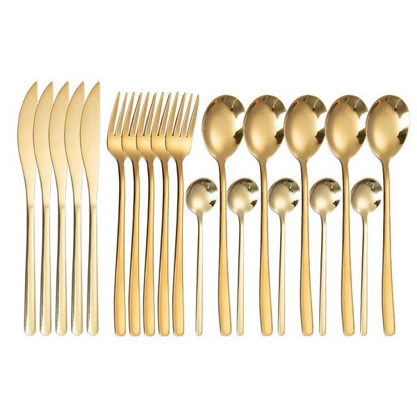 gold cutlery set forks knives spoons mirror stainless steel tableware kitchen silverware sets dinnerware
gold cutlery set forks knives spoons mirror stainless steel tableware kitchen silverware sets dinnerware