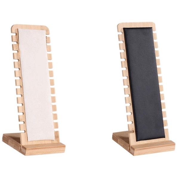 jewelry pouches, bags 2 pcs bamboo wood fashion necklace display stand solid support props beige & black, Pink;blue
jewelry pouches, bags 2 pcs bamboo wood fashion necklace display stand solid support props beige & black, Pink;blue