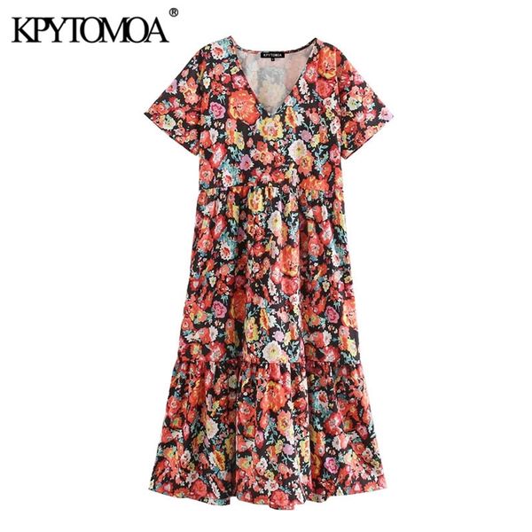 women chic fashion floral print pleated midi dress vintage v neck short sleeve female dresses vestidos mujer 210420, Black;gray
women chic fashion floral print pleated midi dress vintage v neck short sleeve female dresses vestidos mujer 210420, Black;gray