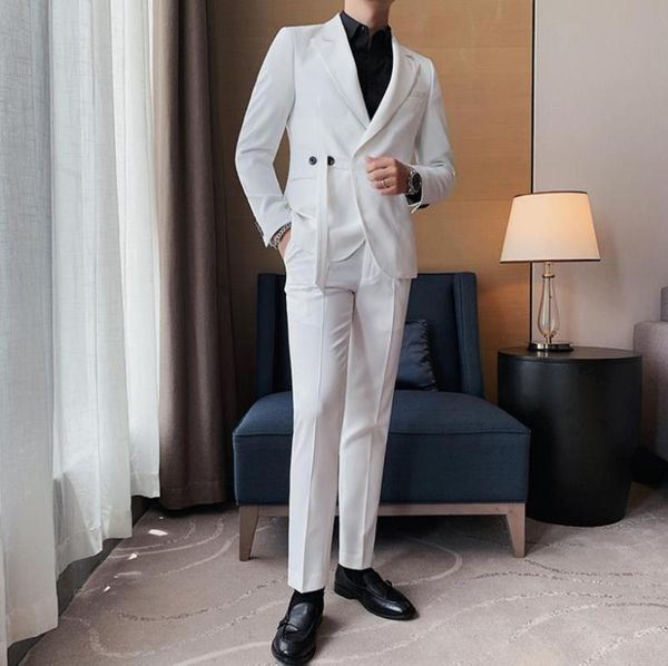 men's suits & blazers 2021 two pieces fashion men's skinny suit smoking homme mariage terno masculino mens designers (jacket+trouse, White;black
men's suits & blazers 2021 two pieces fashion men's skinny suit smoking homme mariage terno masculino mens designers (jacket+trouse, White;black